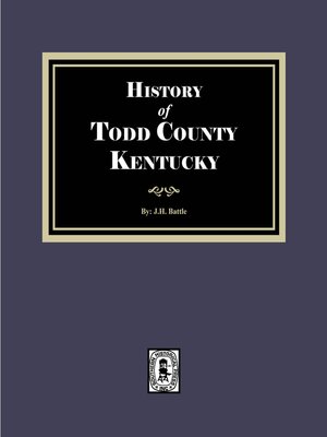 cover image of History of Todd County, Kentucky
